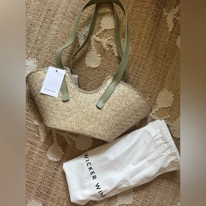 Brand new!  Tuckernuck Wicker Wings Sumi Small Tote. Never used! Tags attached!